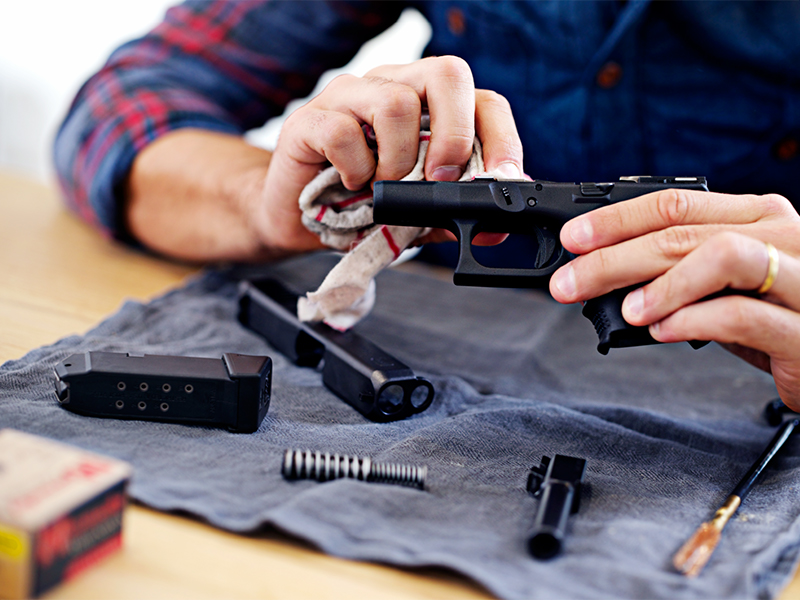 Cleaning a gun